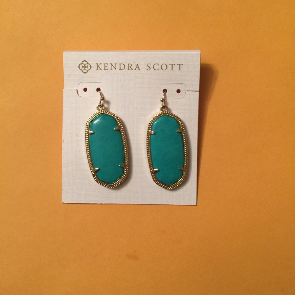 Kendra Scott Turquoise and Gold Earrings